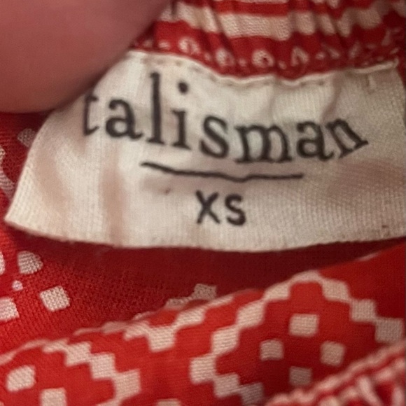 Talisman | Vici red Maisie print off the shoulder maxi dress Women’s size XS - Picture 11 of 13
